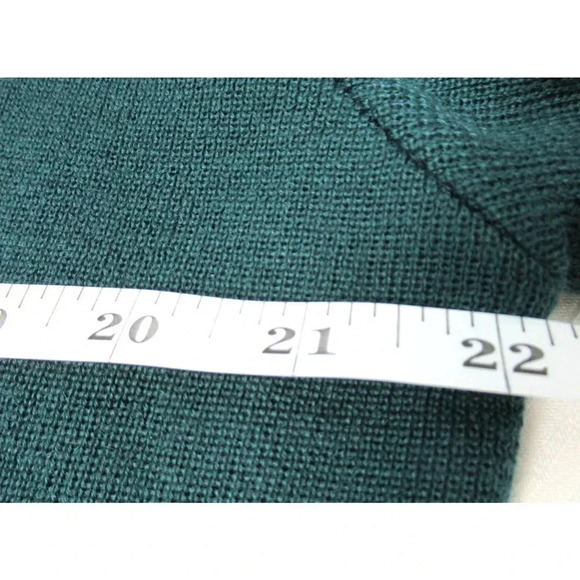 Preview Collection Petite Emerald Green Cardigan Sweater Wool Blend SZ Medium - Picture 6 of 8